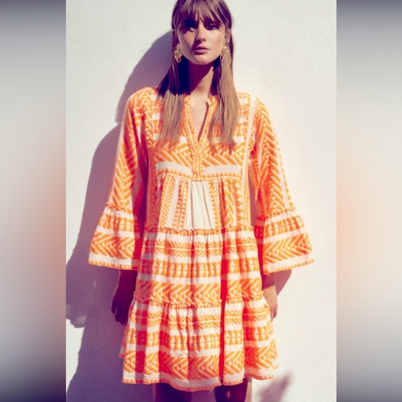 NWT! Anthropologie Devotion Twins embroidered Ella midi dress - Picture 4 of 6